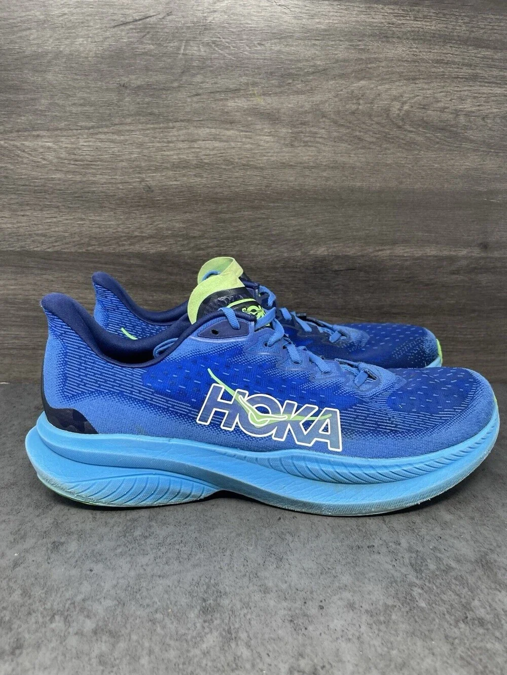 HOKA Mach 6 Virtual Blue Bellwether Blue Mens Size 14 Running Shoes Sneakers